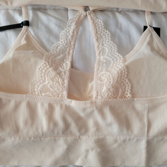 TAHARI BRAND NEW SEAMLESS BRA SET REMOVABLE PADS SIZE L - Picture 4 of 7